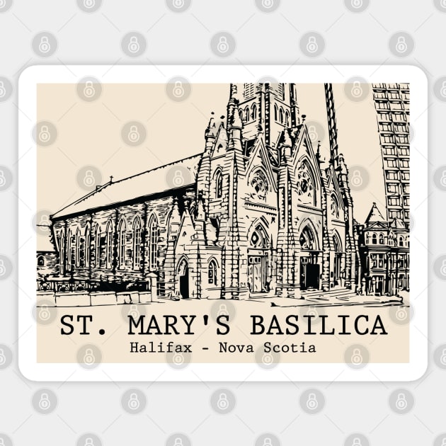 St. Mary's Basilica - Halifax NS Magnet by Lakeric